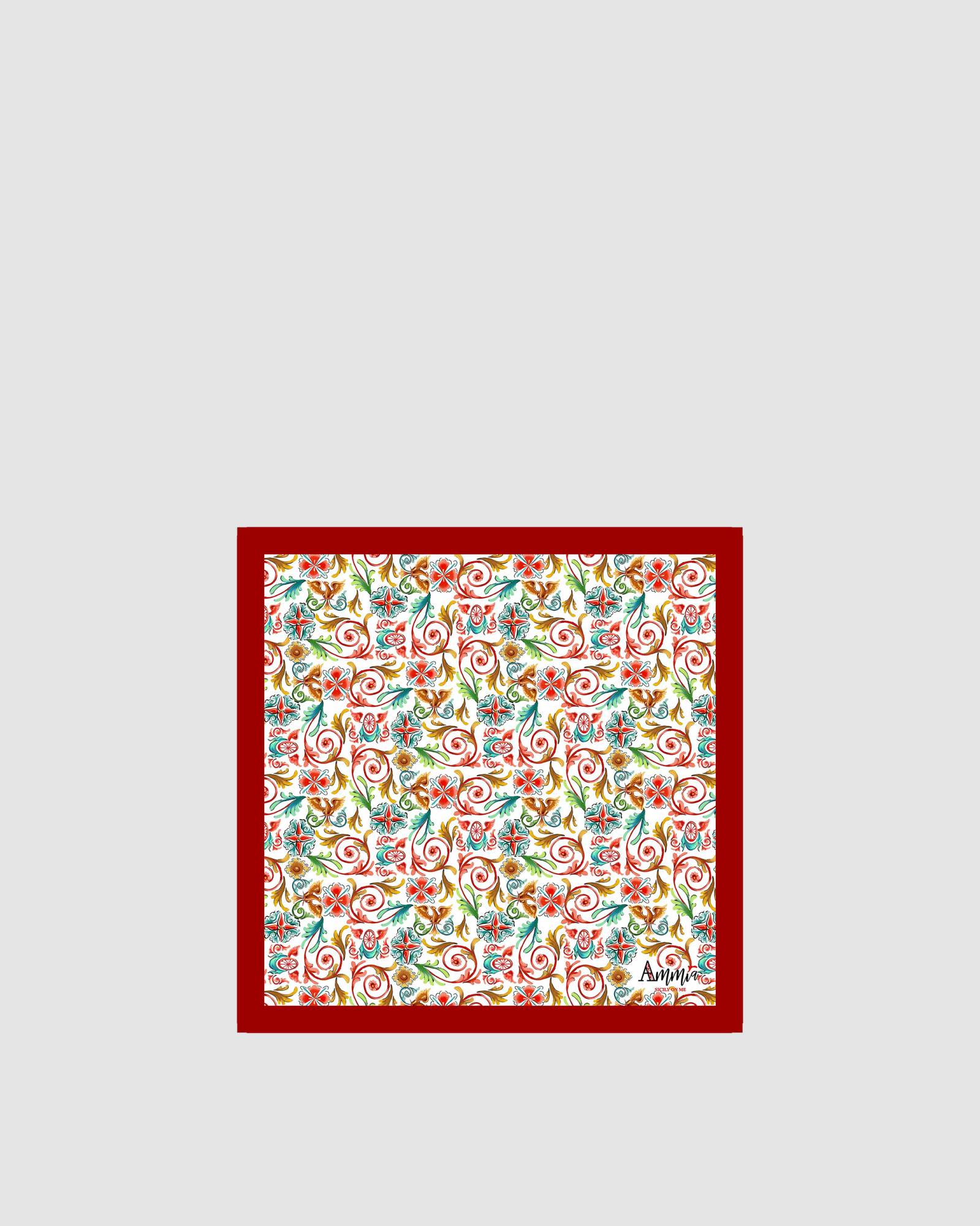 Foulard in seta Scaramanzia bianco 53x53