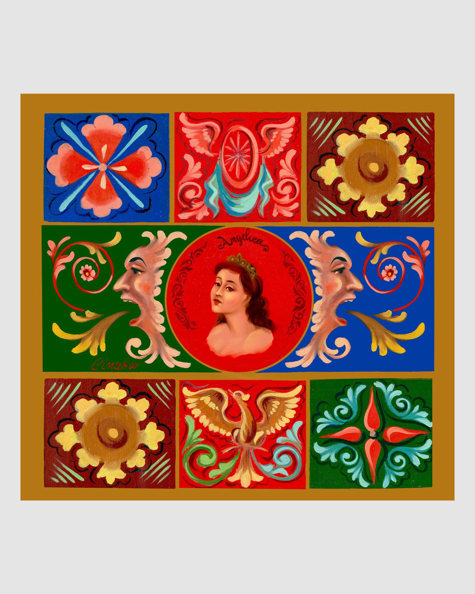 Foulard in seta Angelica 110x110
