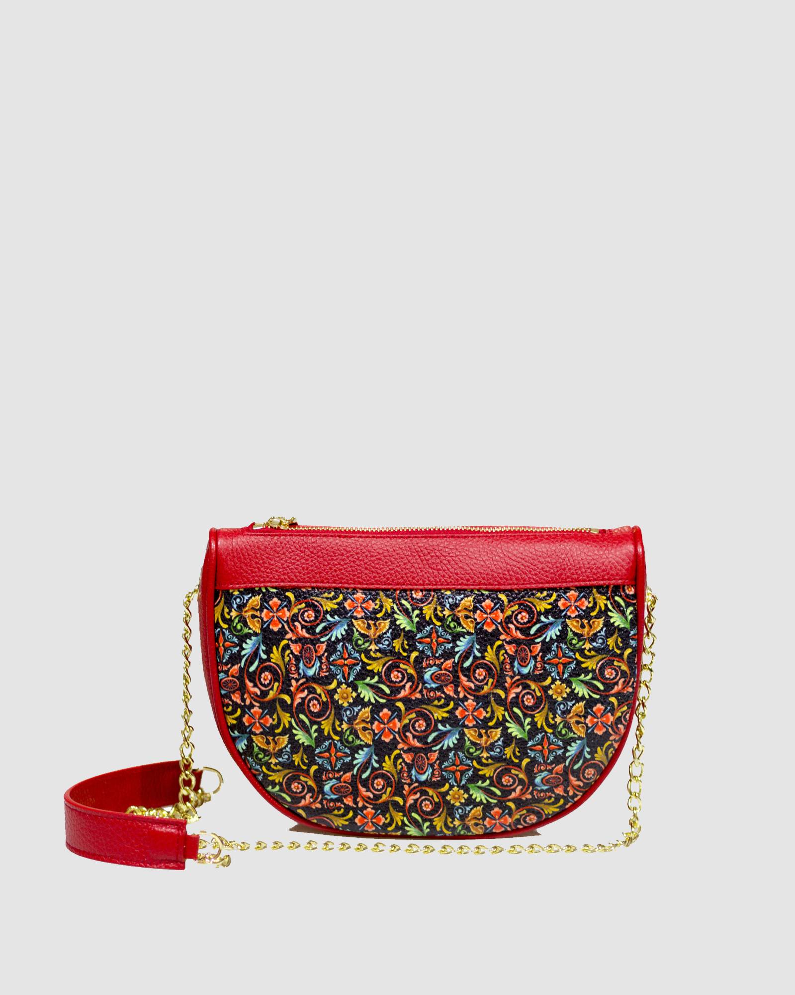 Borsa mezzaluna Scaramanzia rossa