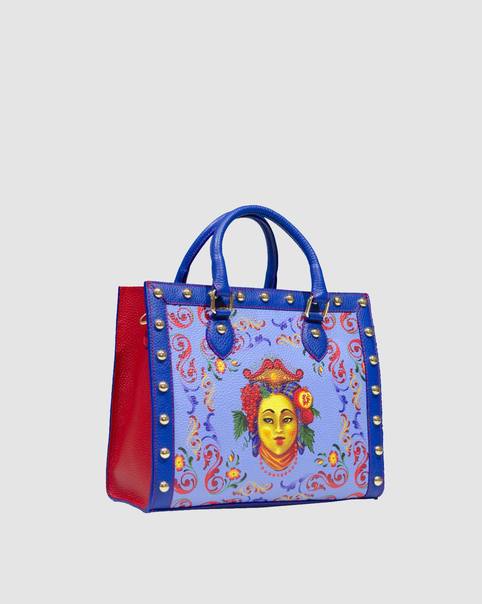 Shopping Bag small Mora con borchie