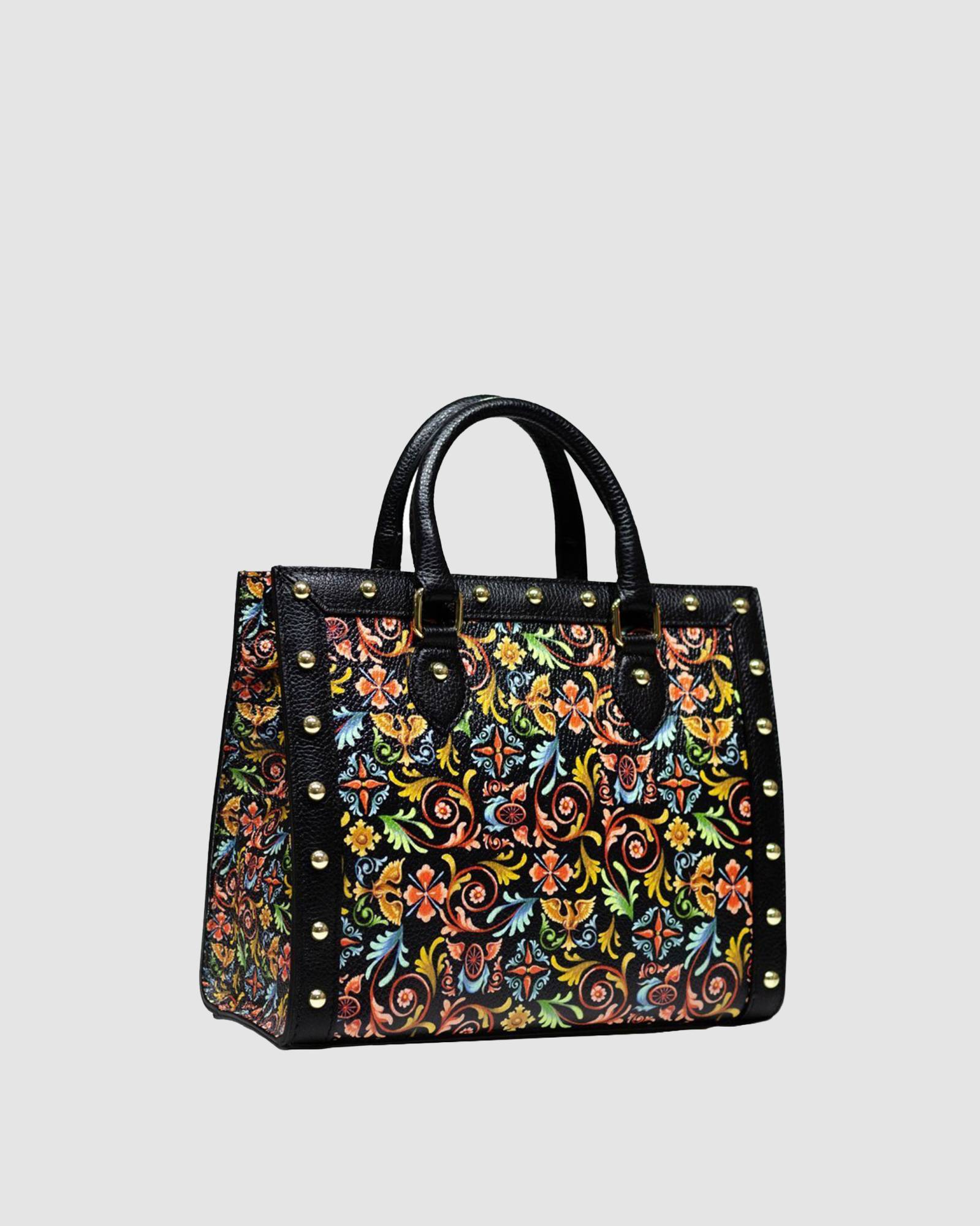 Shopping Bag small Scaramanzia con borchie