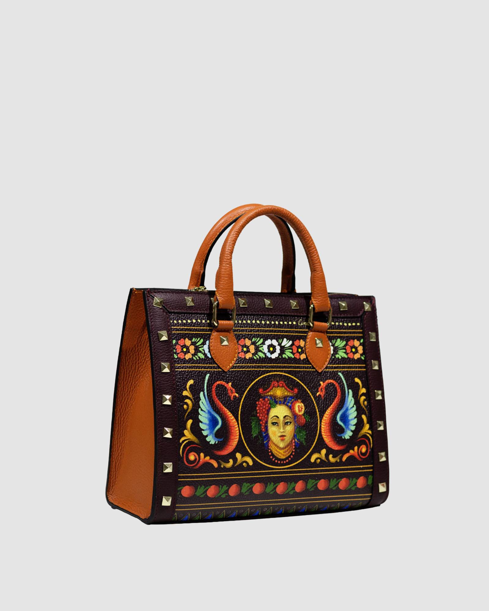 Shopping Bag small Mora con borchie