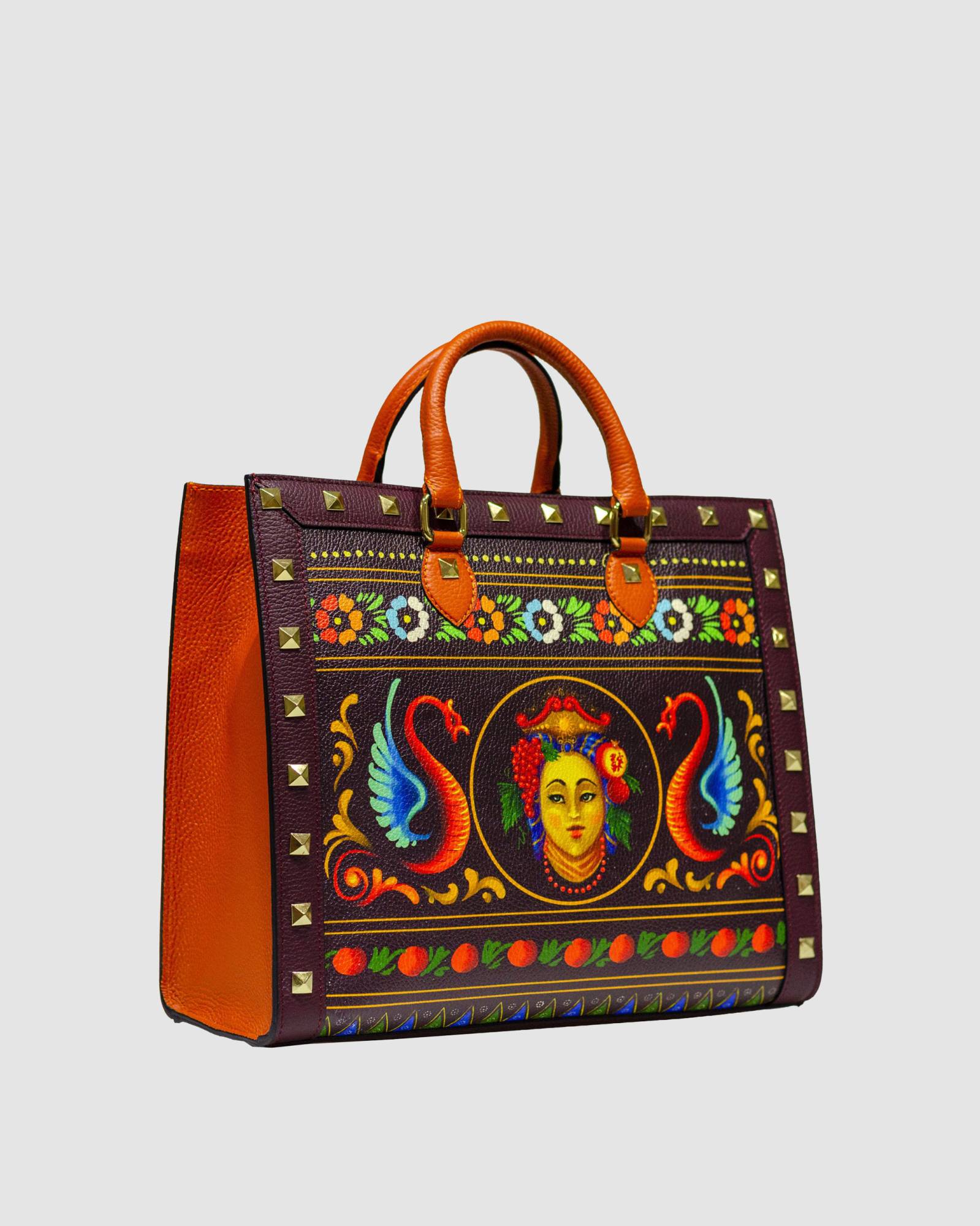 Shopping Bag Mora con borchie