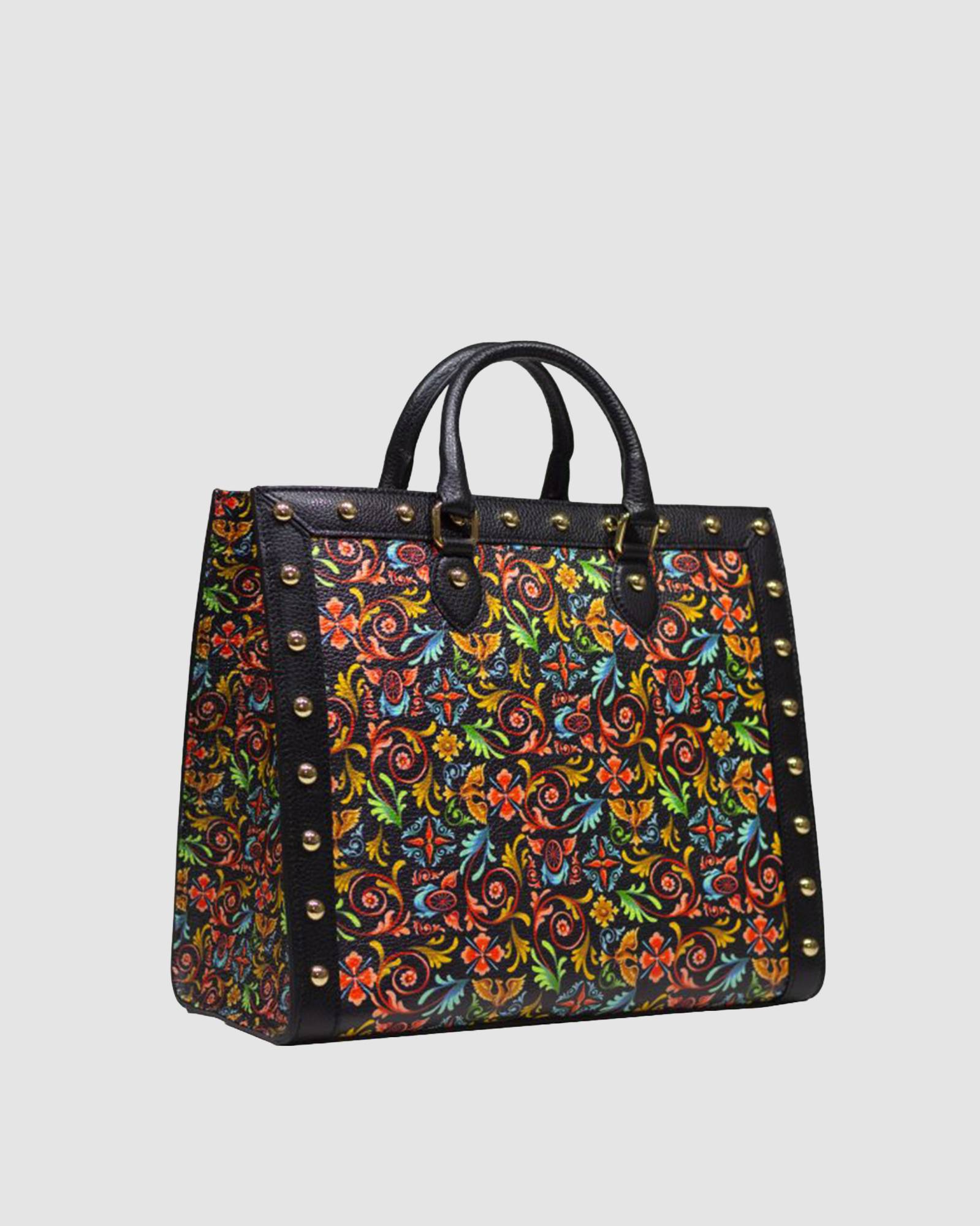 Shopping Bag Scaramanzia con borchie