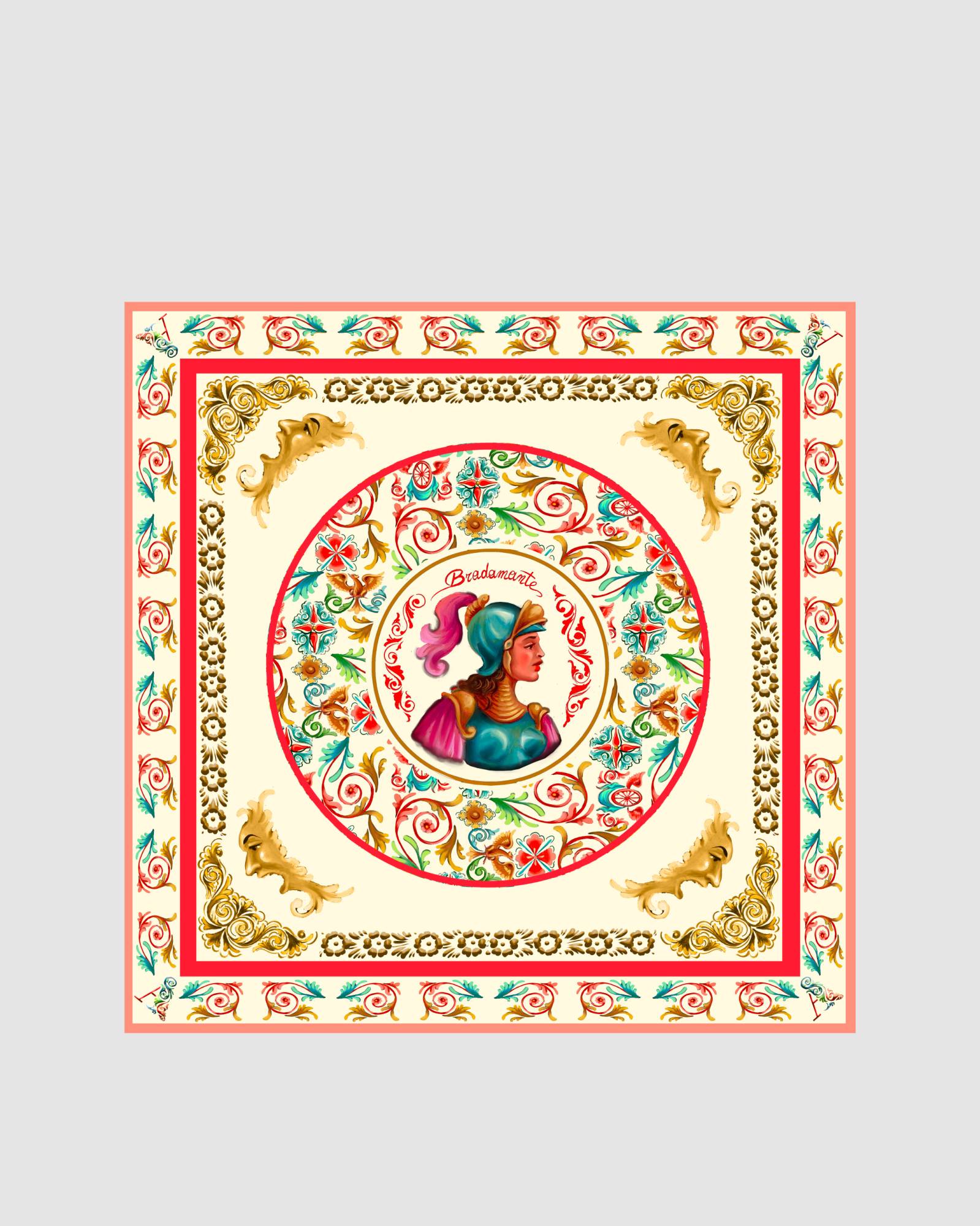 Foulard in seta Bradamante panna 90x90