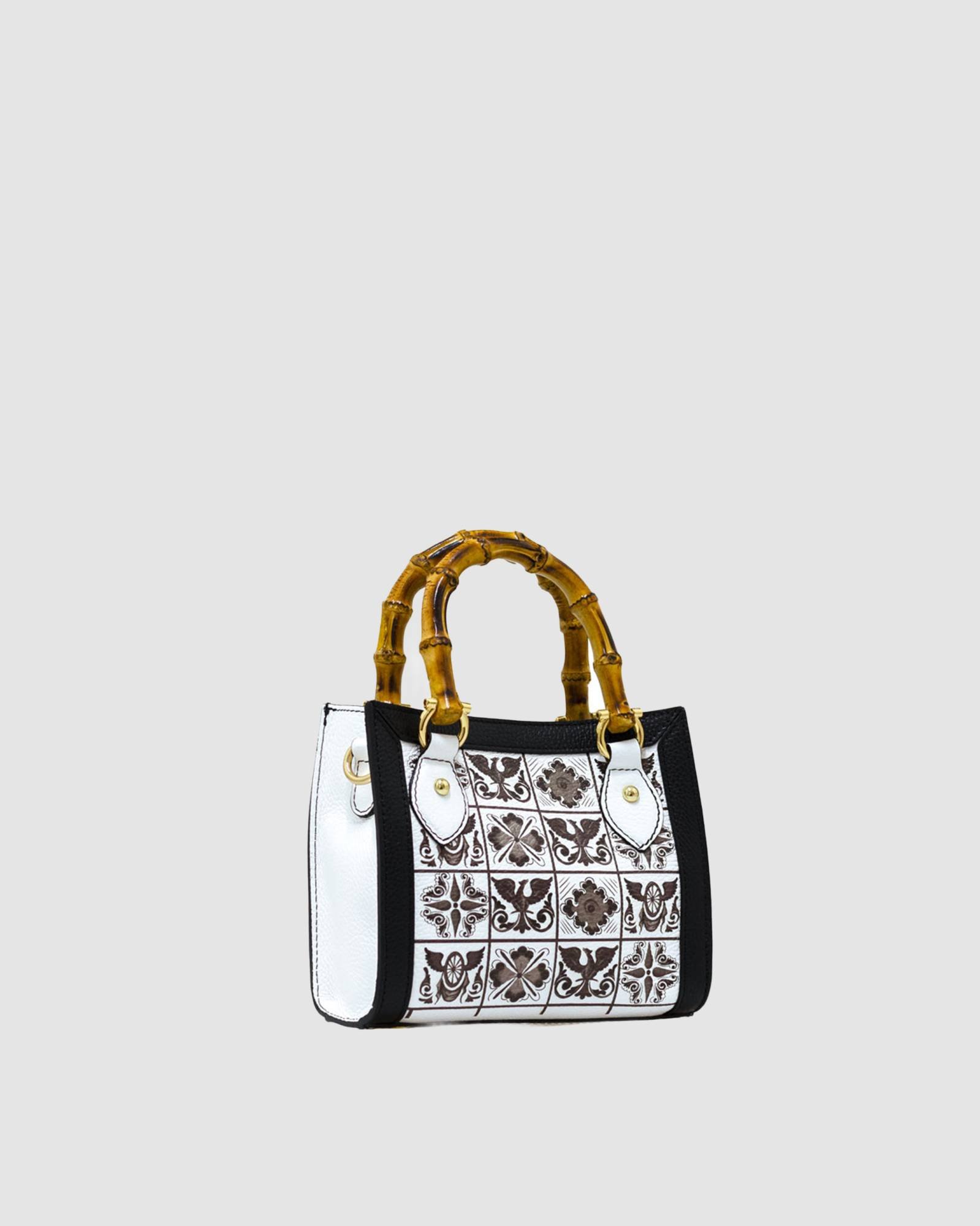 Mini Bag Scaramanzia manico bamboo